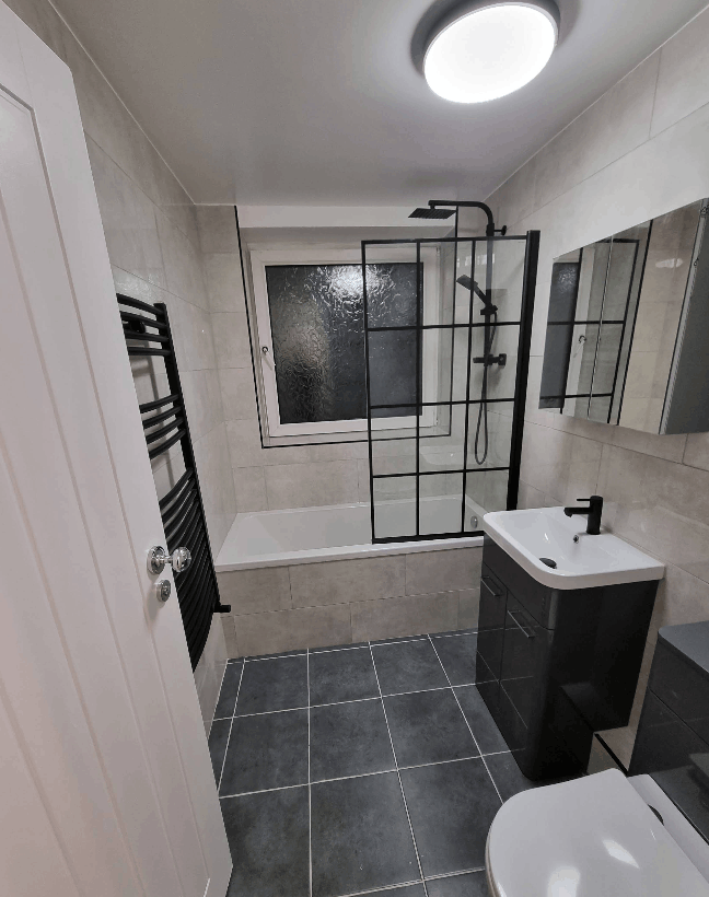 Bathroom Renovation with Black Crittall Screen